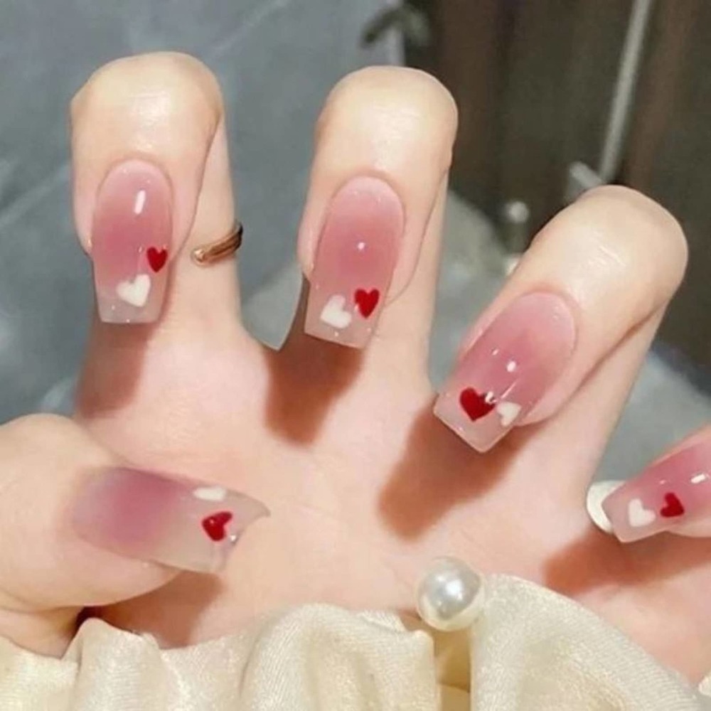 24pcs Luxury Dream Pink Premium False Press On Nails
